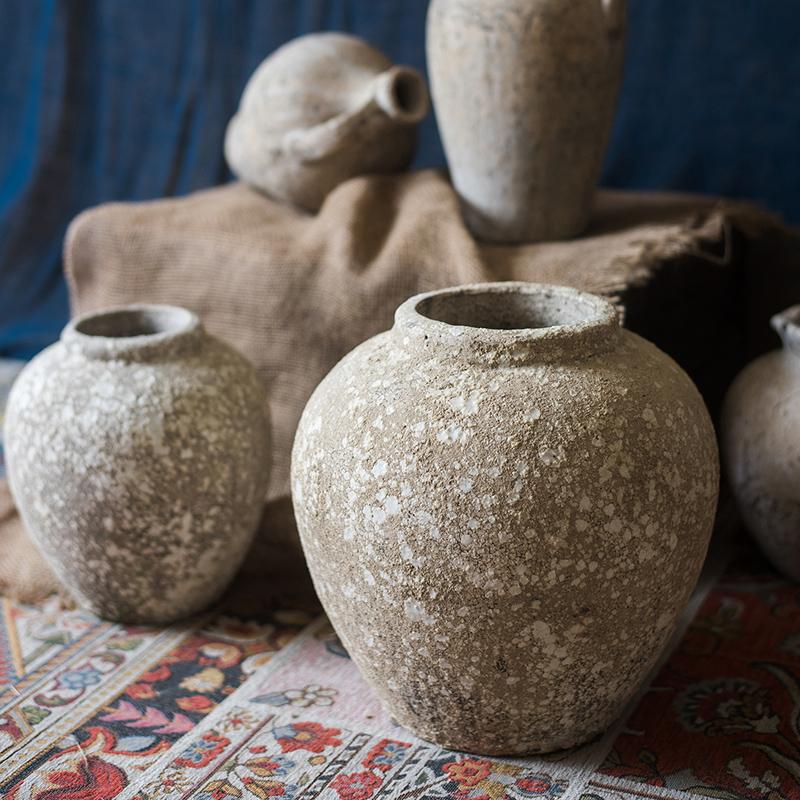 Pompeii-Style Handmade Cement Jar Pot