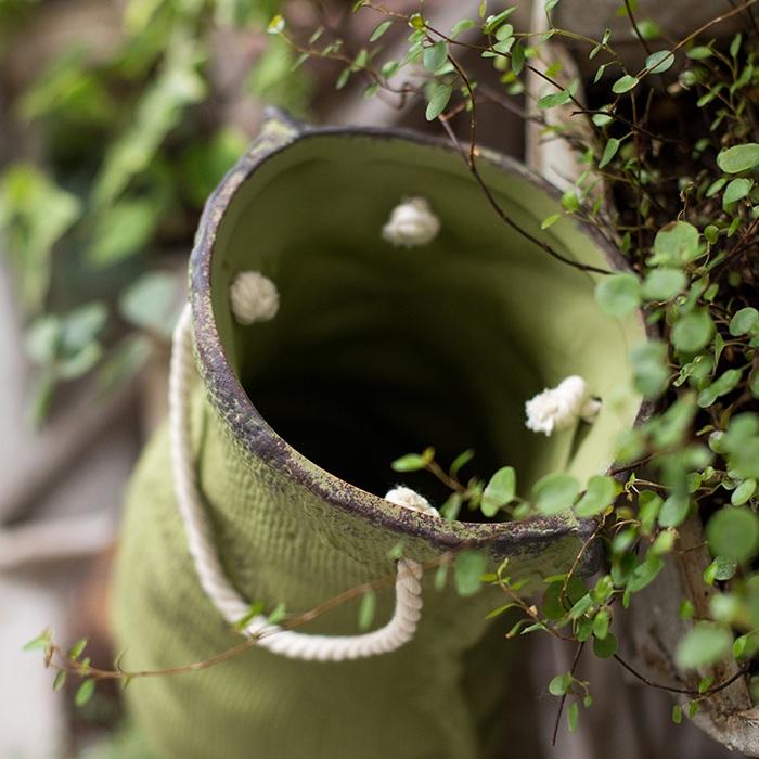 Linen Bag-Design Ceramic Planter