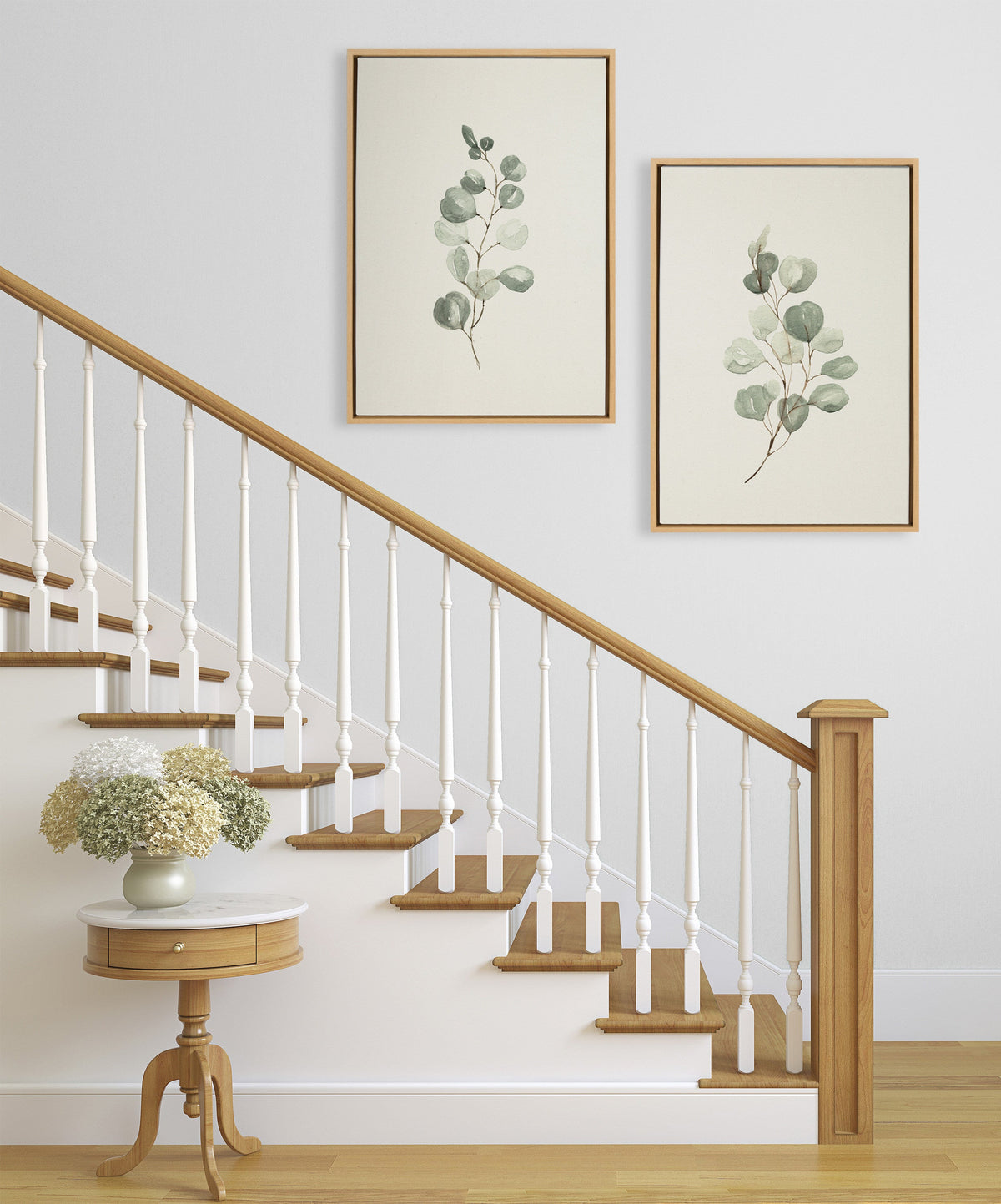 Sylvie Eucalyptus Framed Canvas Set of 2 by Maja Mitrovic of Makes My Day Happy
