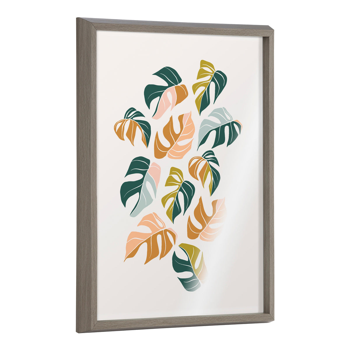 Blake Tropical Leaves 02 Framed Printed Glass by Alicia Schultz