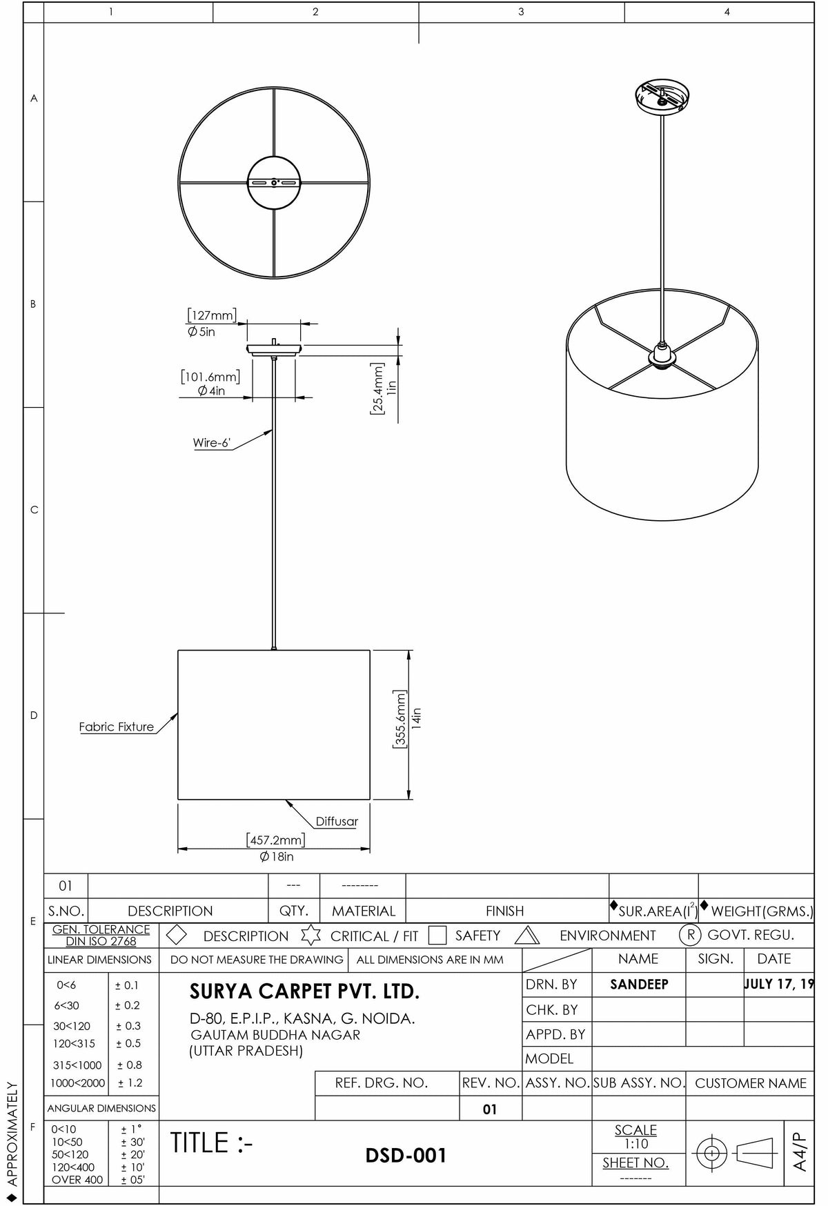 Chapelhall Pendant Light