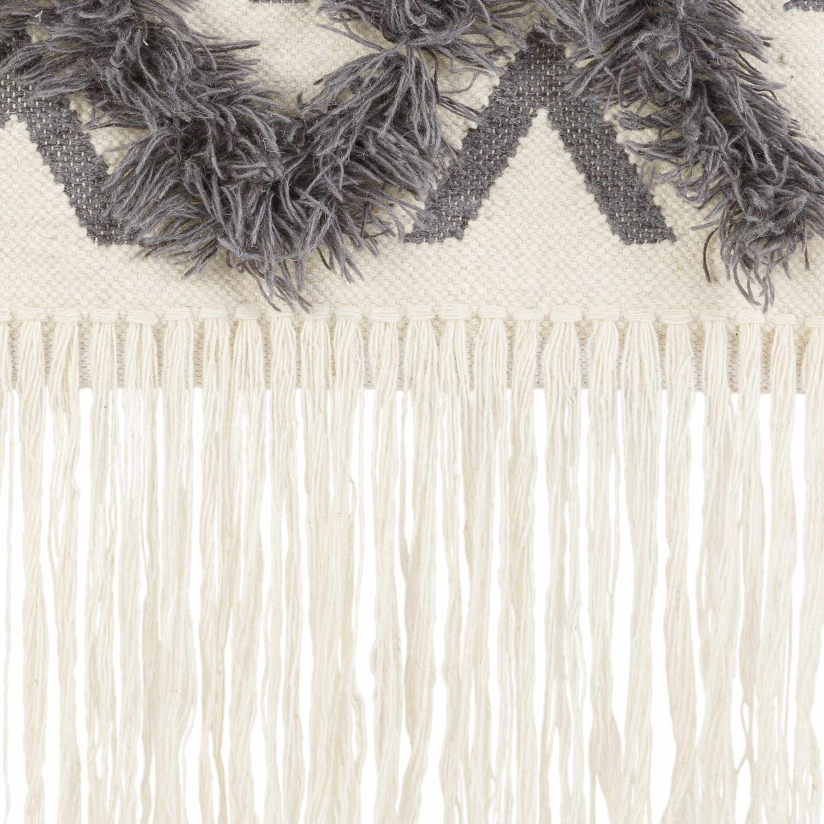 Chapelton Gray Geometric Textured Wall Hanging