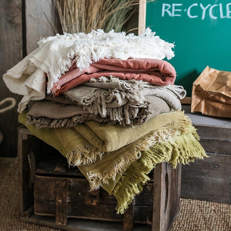 Cotton Sofa Throw Blanket
