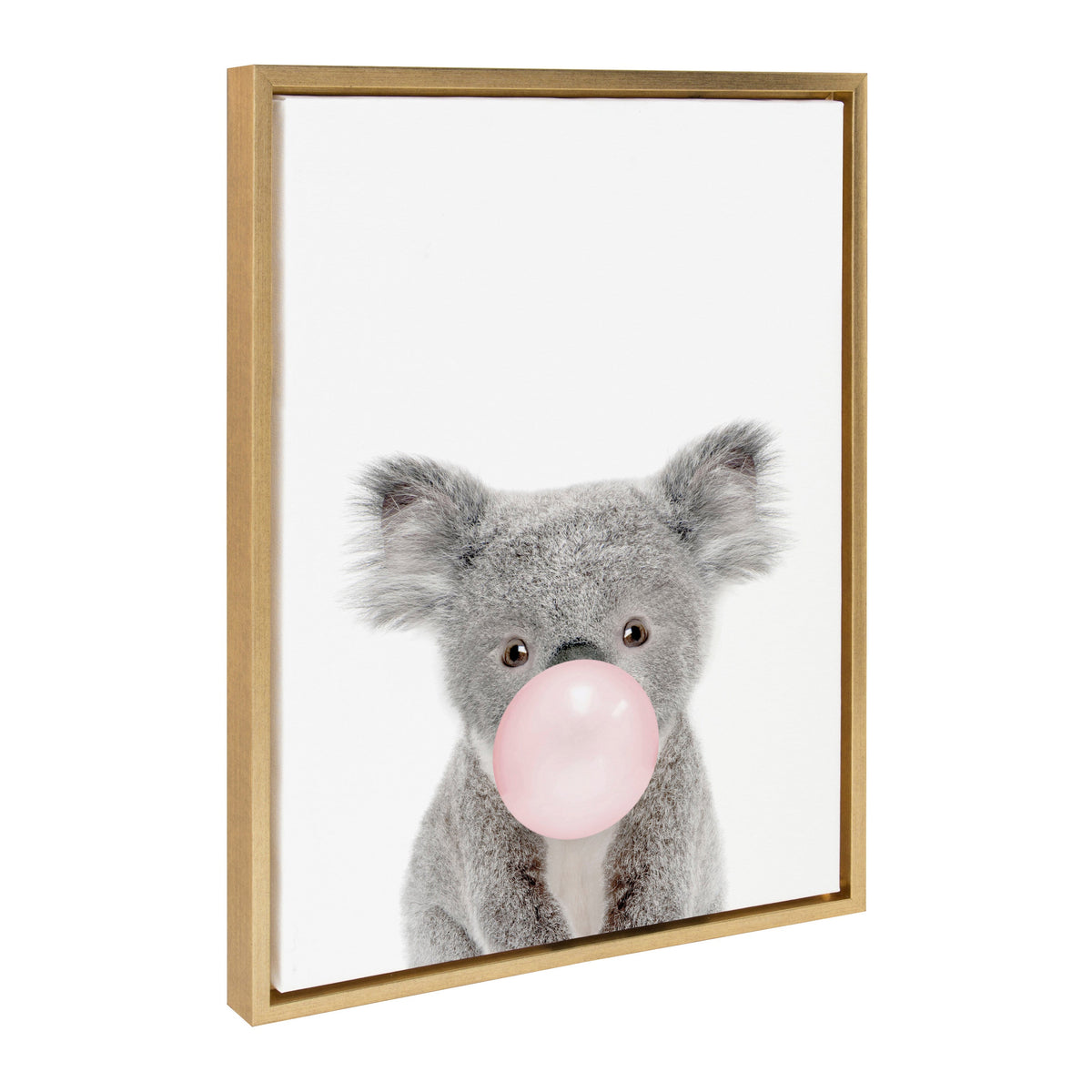 Sylvie Bubble Gum Koala Framed Canvas by Amy Peterson Art Studio