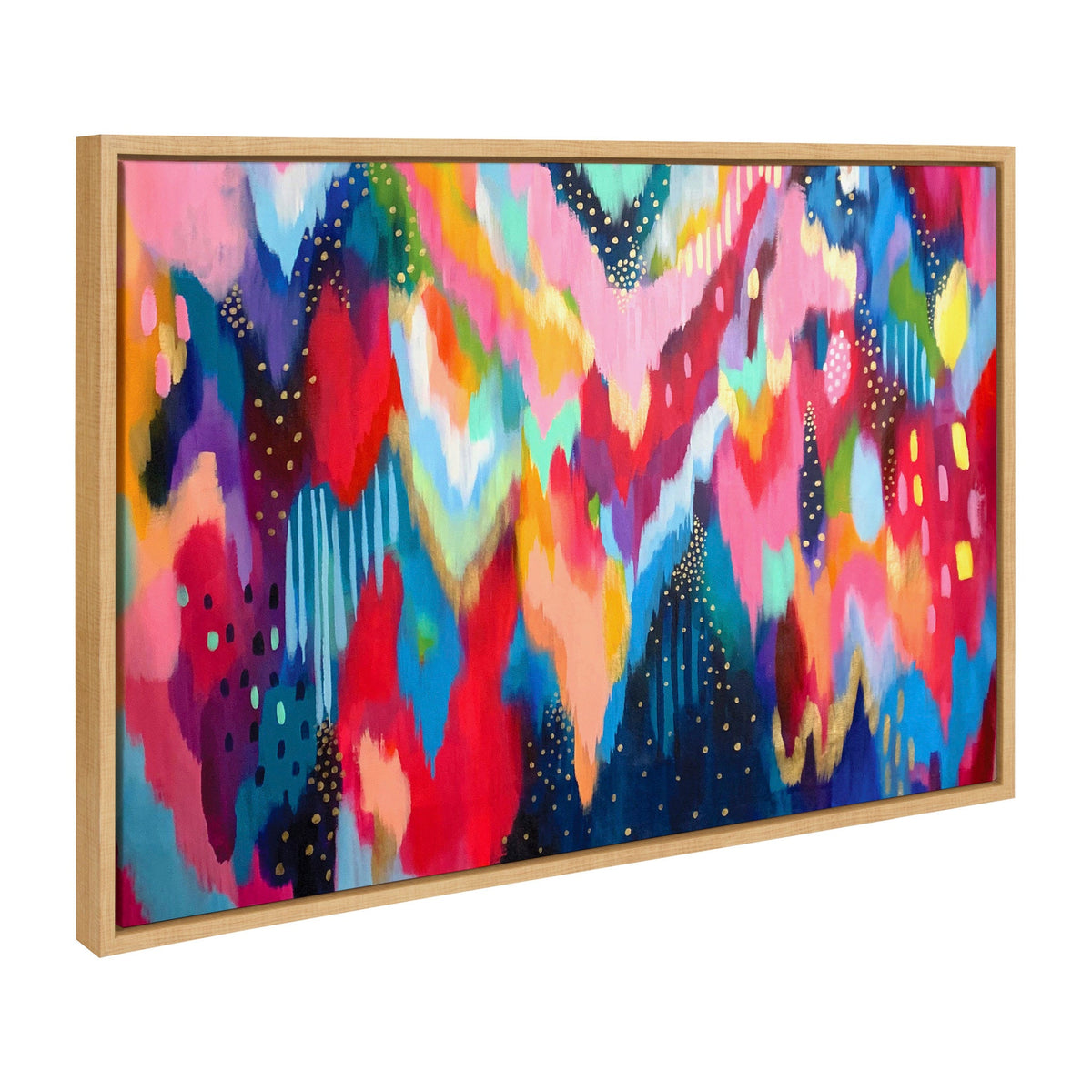 Sylvie Brushstroke and Bright Abstract Framed Canvas Set of 3 by Jessi Raulet of Ettavee