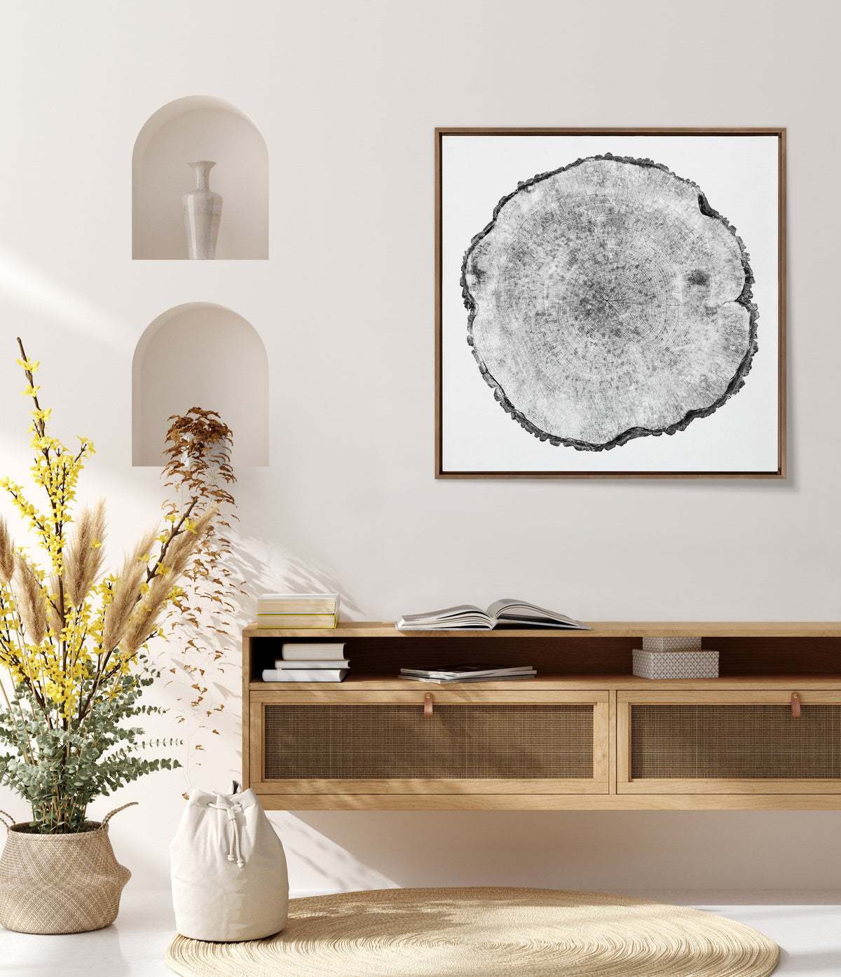 Sylvie Tree Rings Framed Canvas by Emiko and Mark Franzen of F2Images