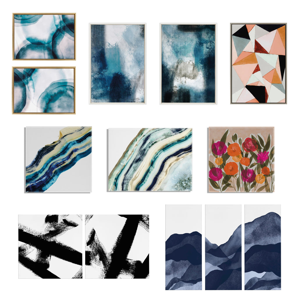 Sylvie Gilded Watercolor Framed Canvas by Amy Lighthall