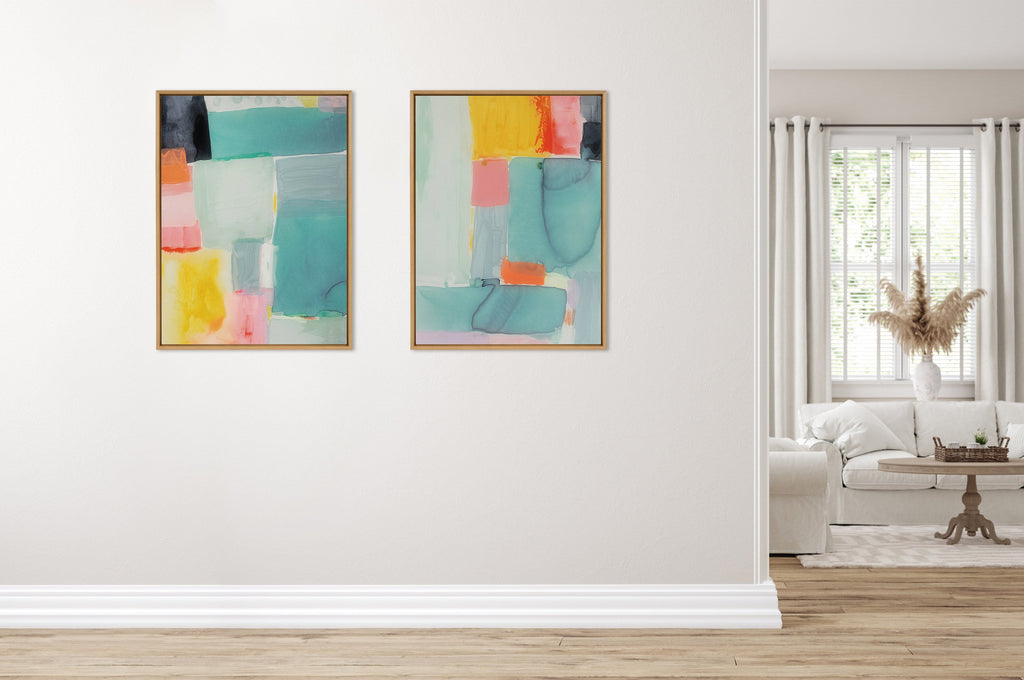 Sylvie United Colors II Framed Canvas by Amy Lighthall