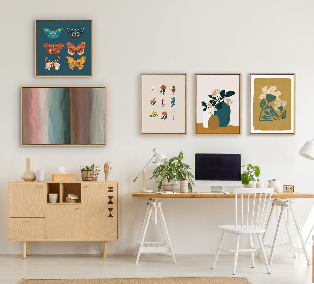 Sylvie Free Wings Framed Canvas by Oris Eddu