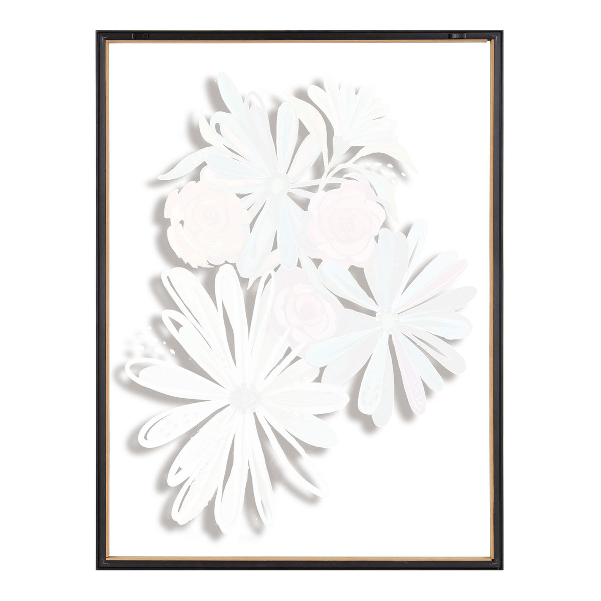 Blake Flowers on Glass 2 Whole Flowers Framed Printed Art by Jessi Raulet of Ettavee