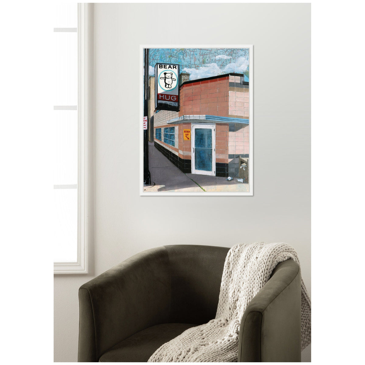 Bear Hug by Krista V. Allenstein Framed Canvas Wall Art Print