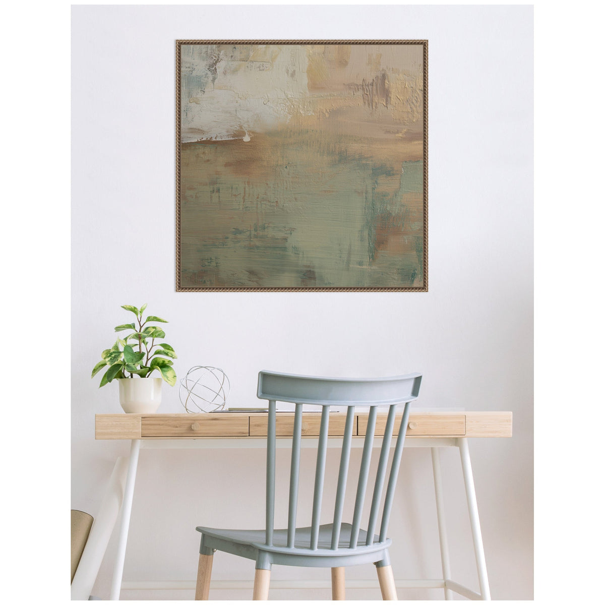 Sage Horizon No. 1 by Amy Lighthall Framed Canvas Wall Art Print