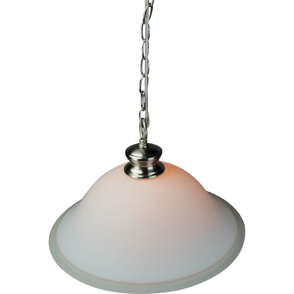 Entertainer Plug-In Swag Pendant Light, Milky White Glass, Polished Nickel Finish, 16"W