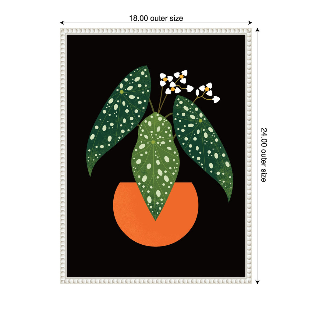Sylvie Polka Dot Begonia Framed Canvas by Amber Leaders