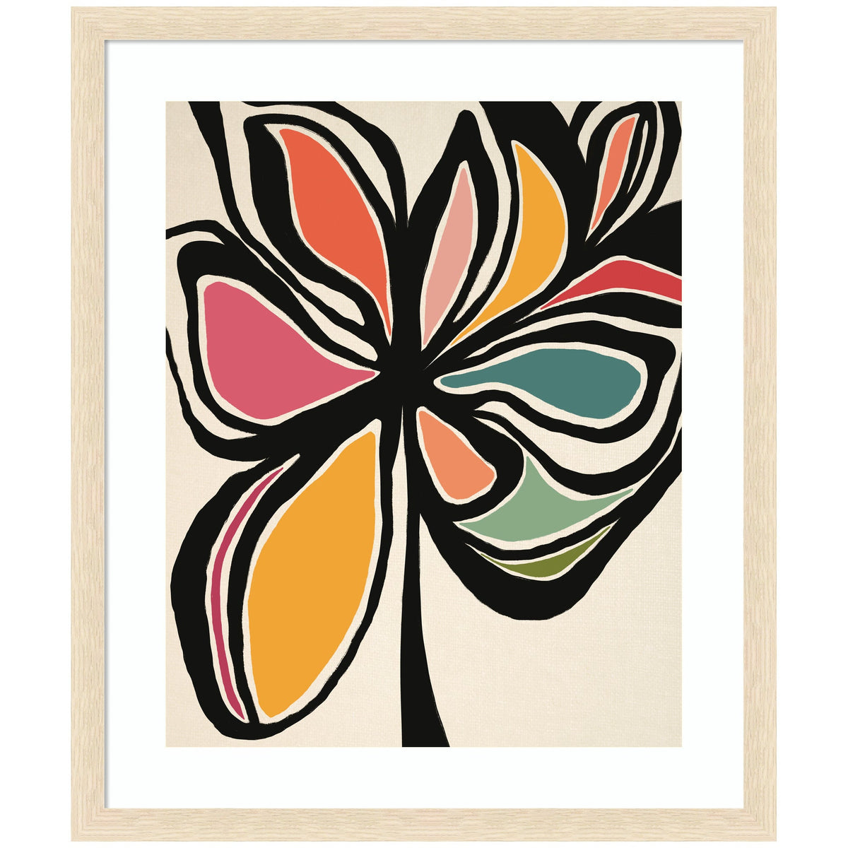 Framed Art Midnight Floral 2 by Alicia Bock