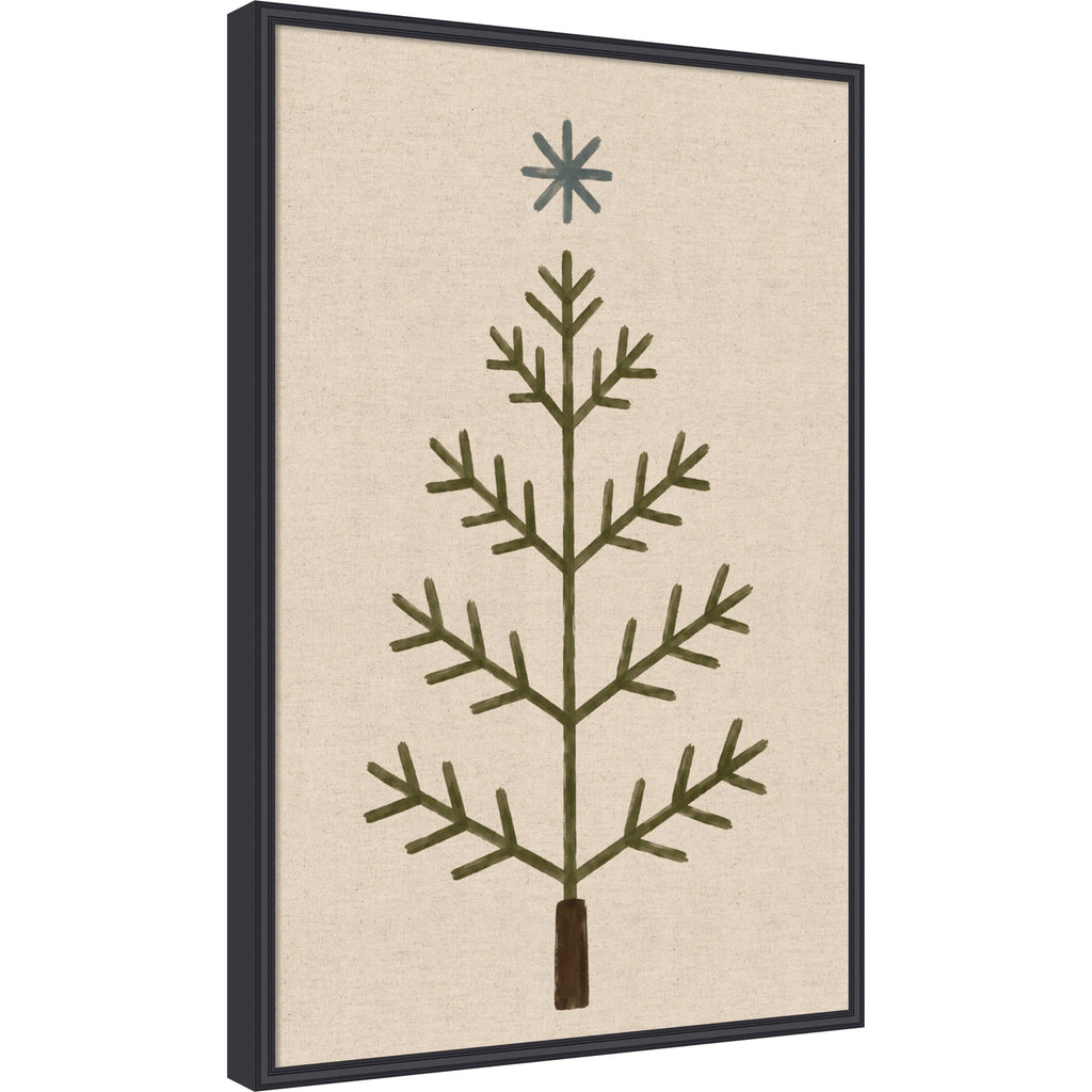 Framed Fabric Magnetic Board Scandi Tree Linen Wall Organization