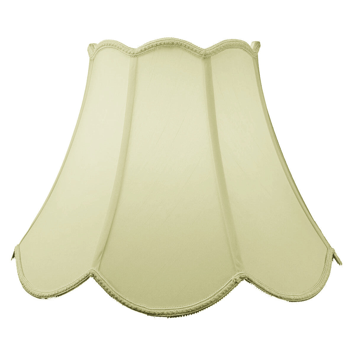 Home Concept Scalloped Bell Lamp Shade Eggshell - 18"W x 13" Slant Height, Spider Fitter