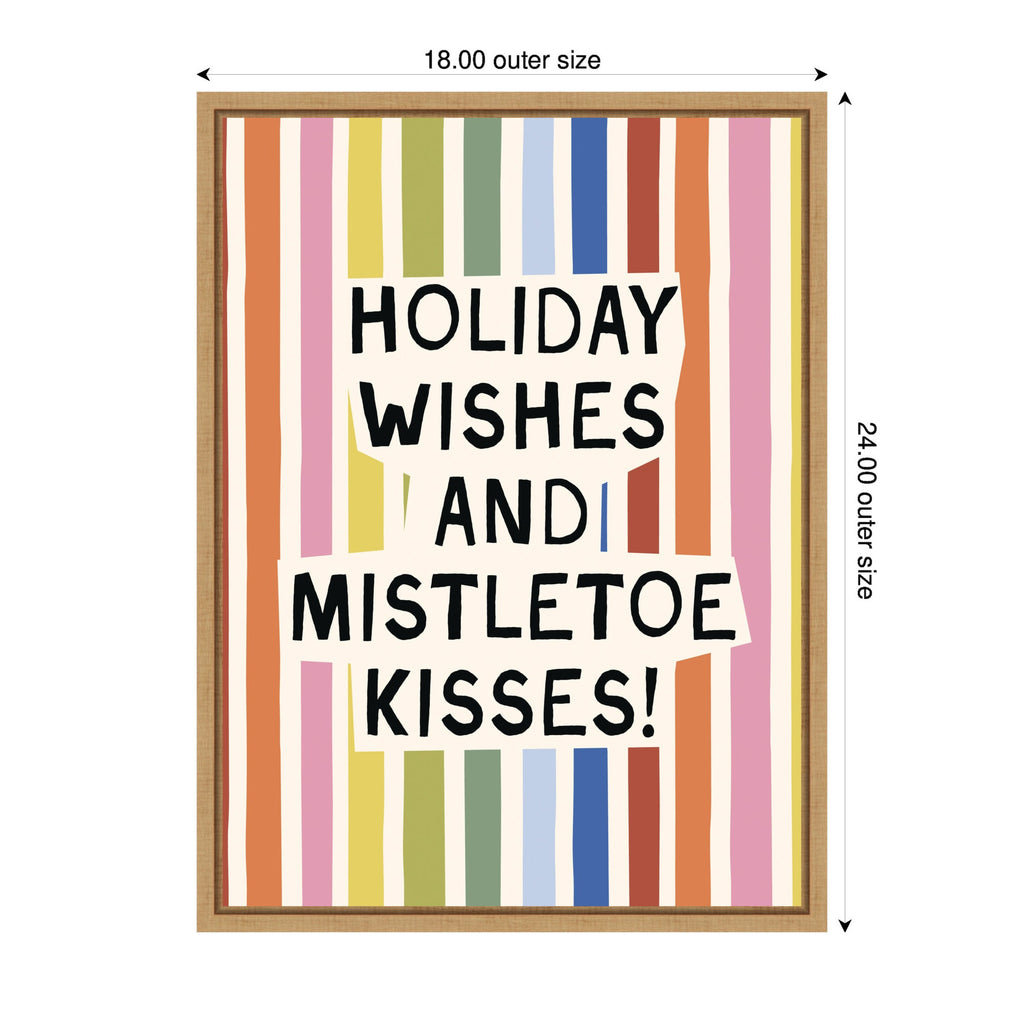 Holiday Wishes by Kikiandnim Framed Canvas Wall Art Print