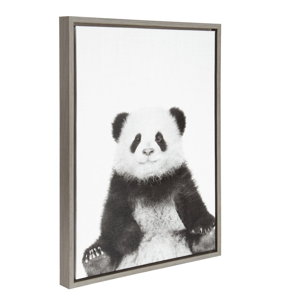 Sylvie Panda Framed Canvas by Simon Te Tai
