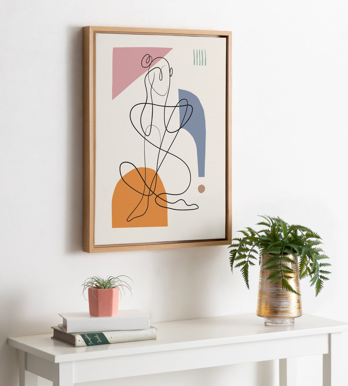 Sylvie Thinking of You Framed Canvas by Rachel Lee 3 Birdies Studio