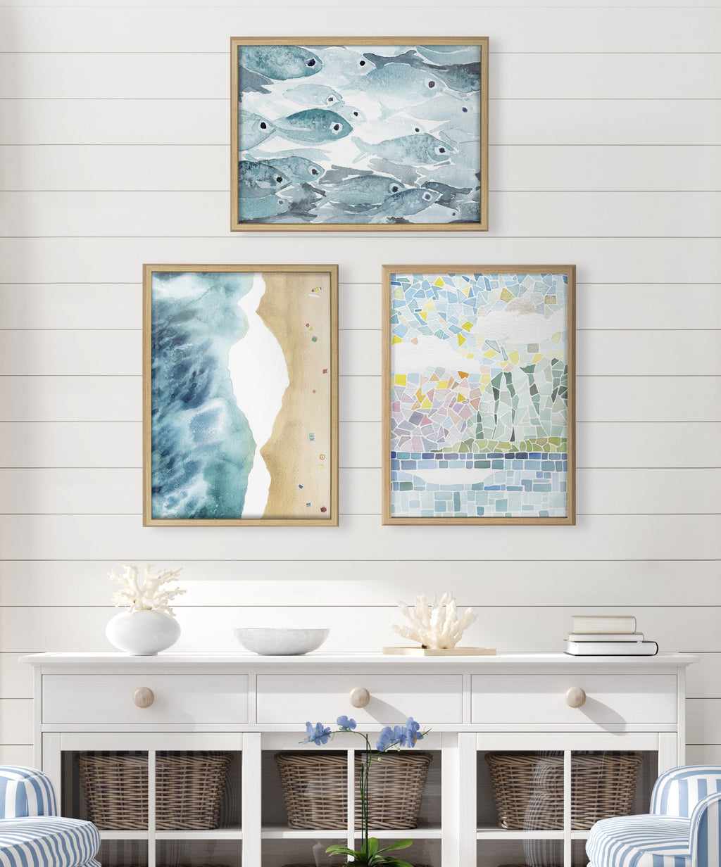 Blake One Fine Morning Framed Printed Glass by Janet Meinke-Lau