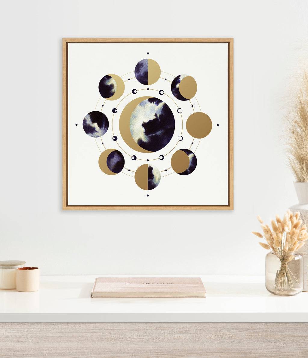 Sylvie Lunar Light Framed Canvas by Faryn Hughes