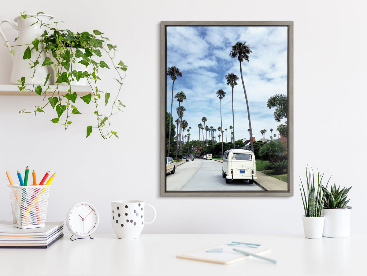 Sylvie La Jolla Commute Framed Canvas by Rachel Bolgov