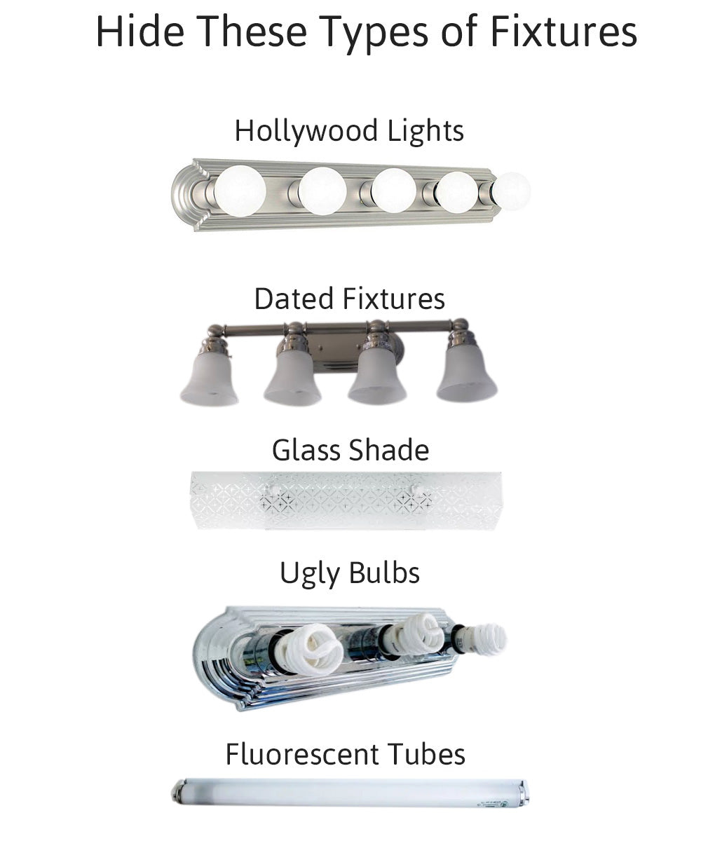 Moderne Bathroom Vanity Light Cover Conversion Kit, White Textured Fabric Shade, 20"W, No Wiring