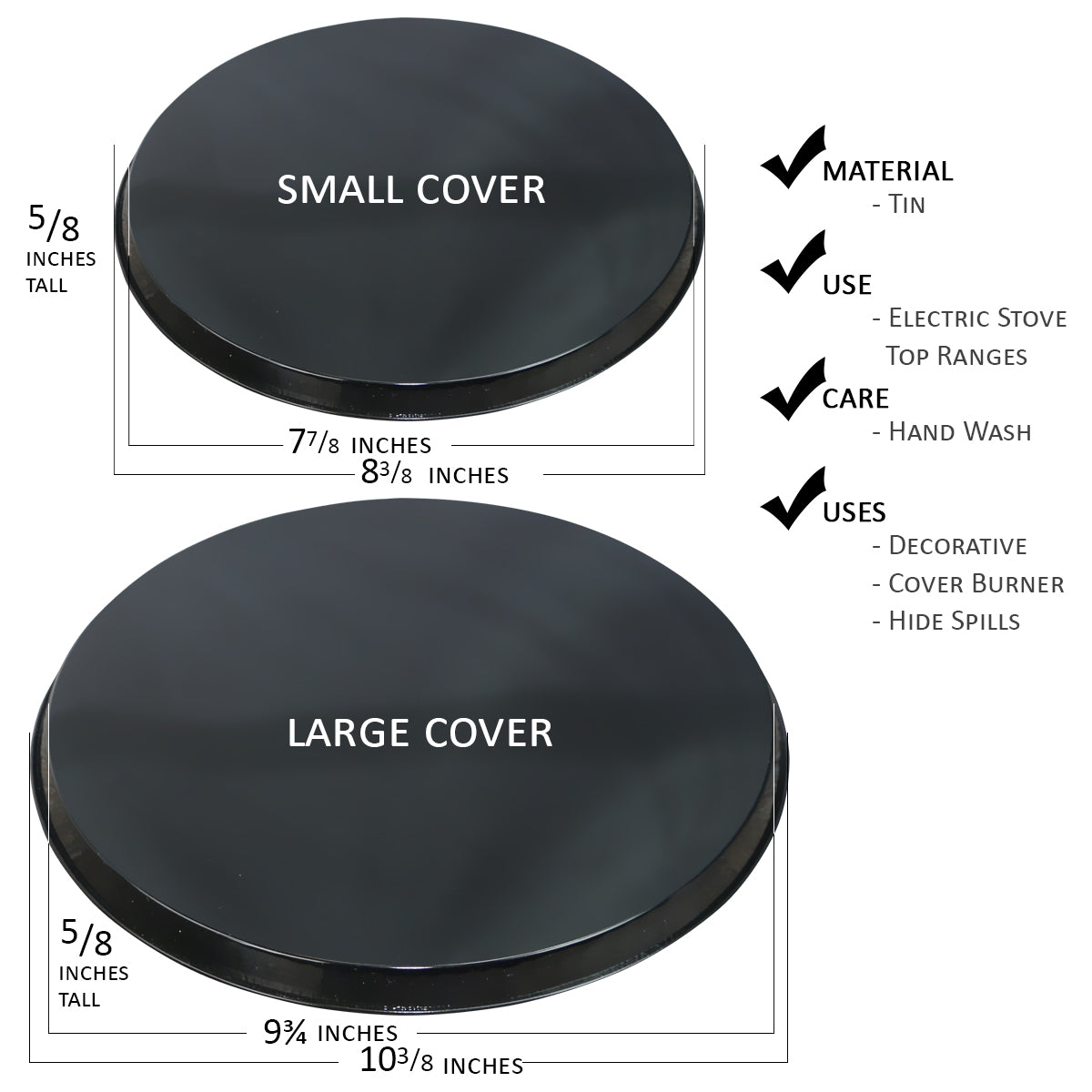 4-Piece Tin Burner Cover Set for Electric Stoves, Morning Run
