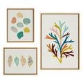 Sylvie Sea Plant and Ocean Treasures Framed Canvas Set of 3 by Alicia Schultz