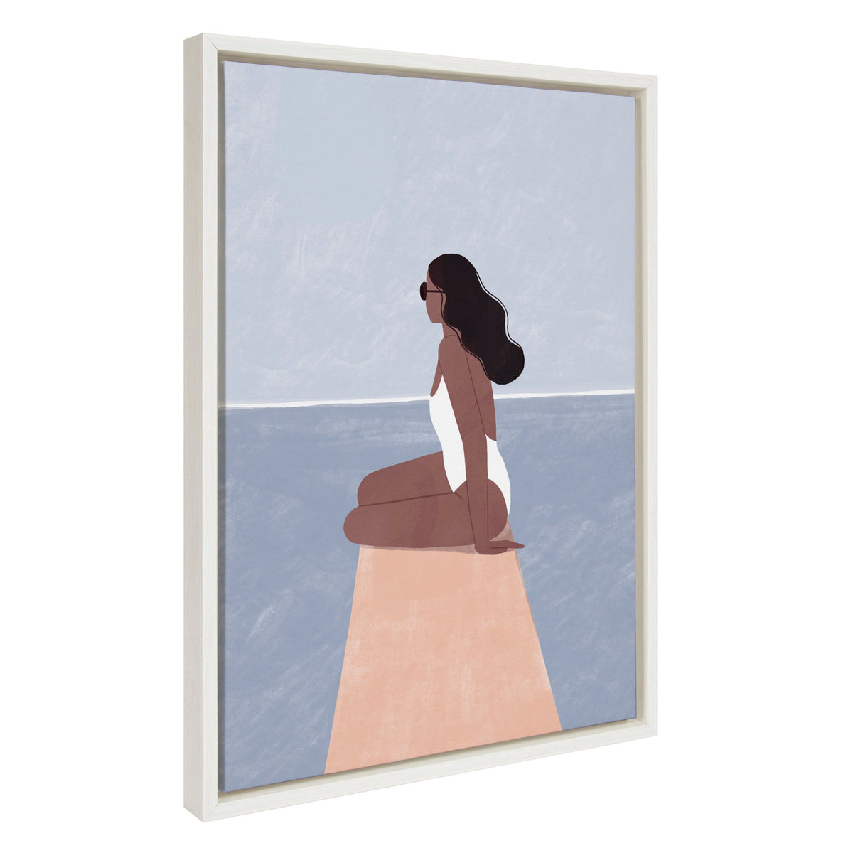 Sylvie Waiting For Framed Canvas by Maja Tomljanovic