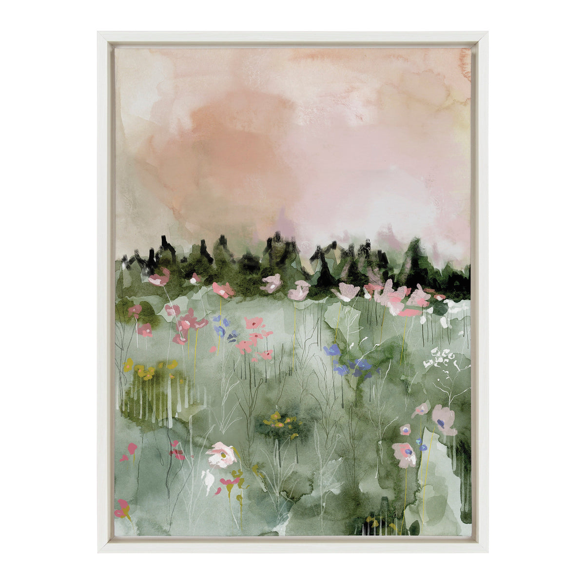 Sylvie Landscape 01 Framed Canvas by Annie Quigley