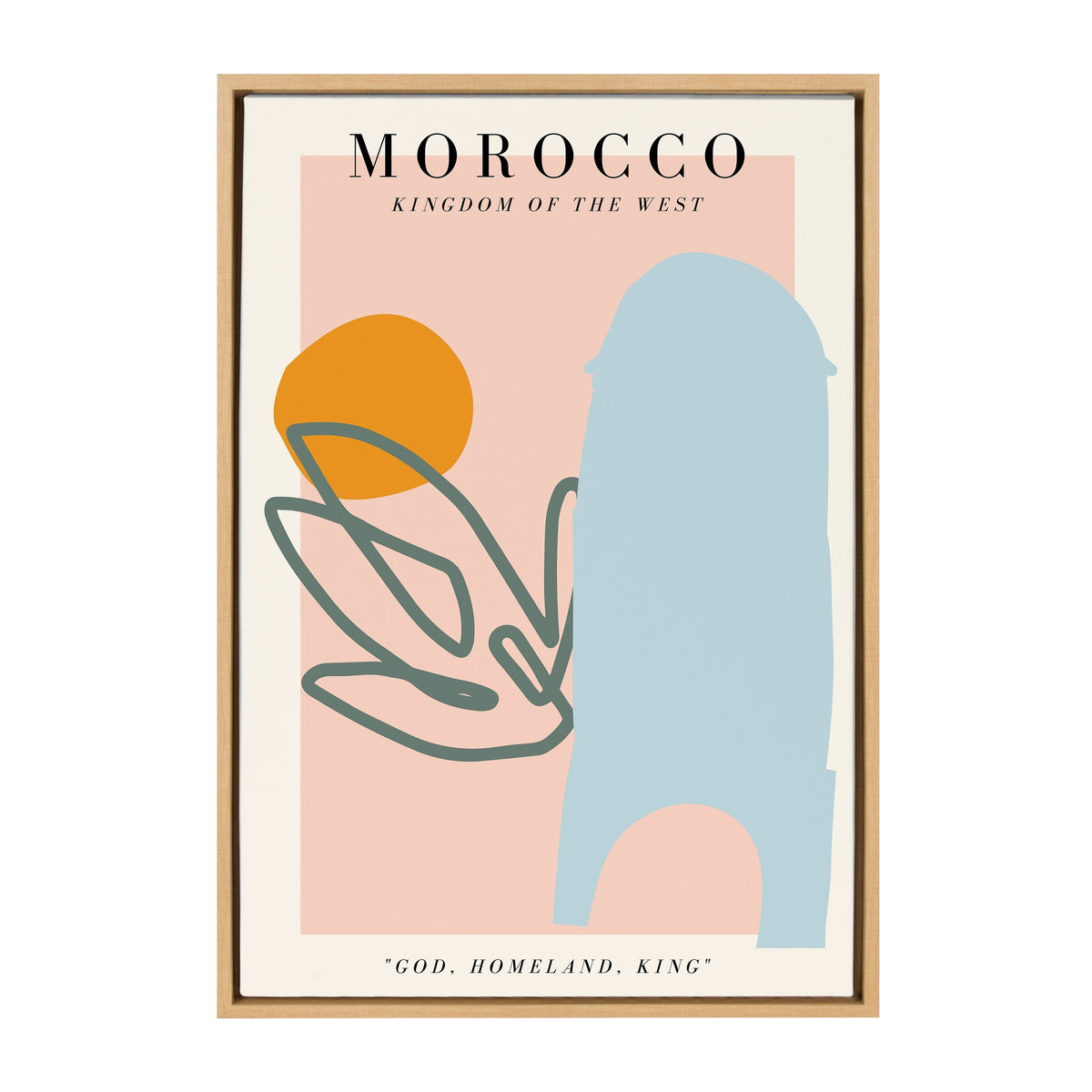 Sylvie Travel Poster Morocco No.1 Framed Canvas by Chay O.