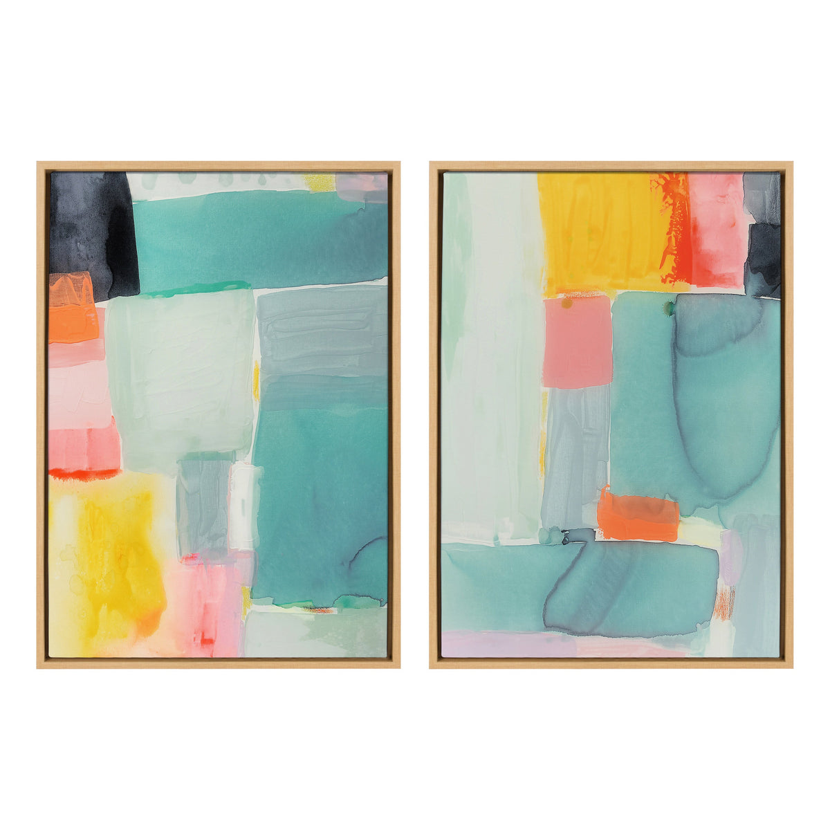 Sylvie United Colors I and II Framed Canvas Art Set of 2 by Amy Lighthall