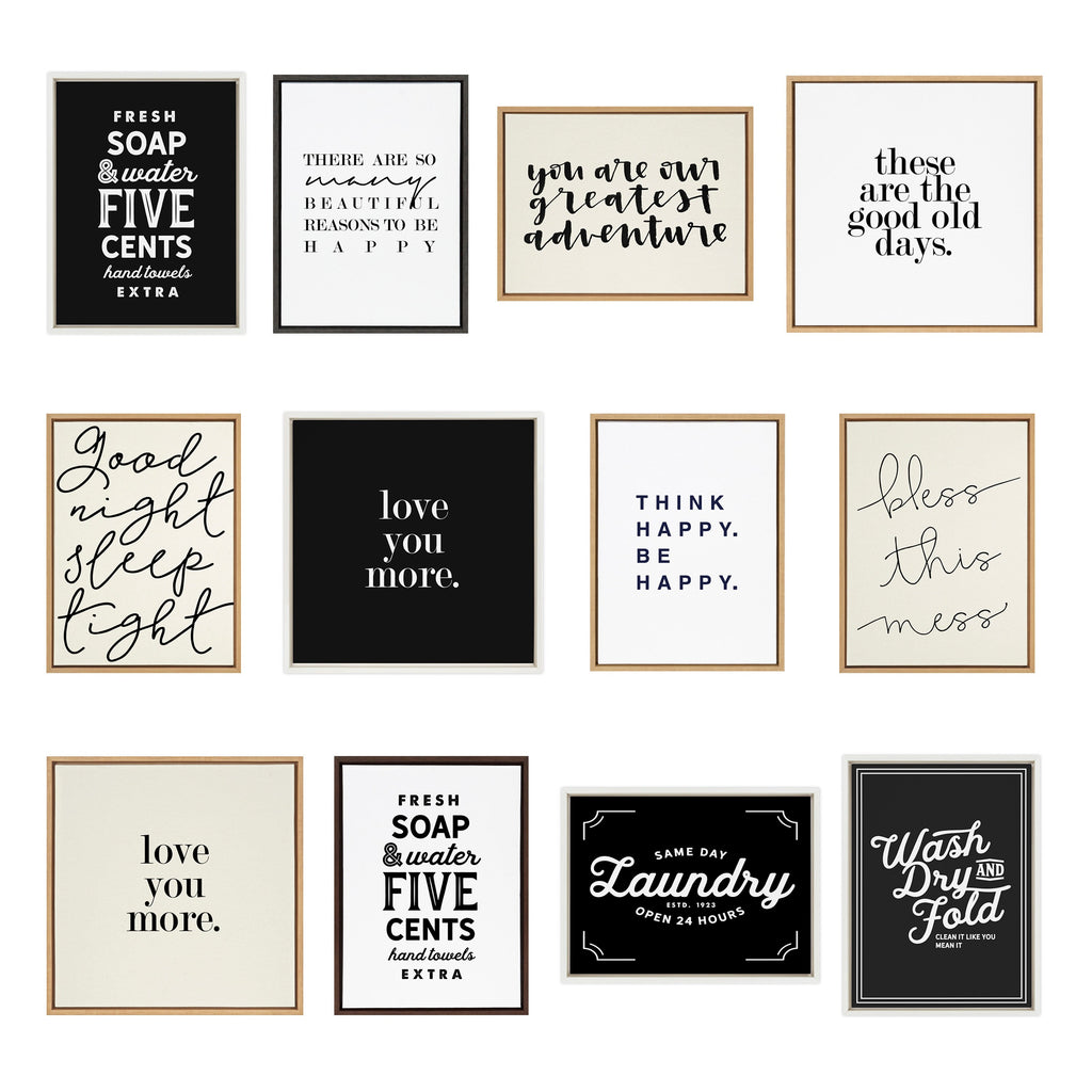 Sylvie Love You More Flinen Framed Canvas by Maggie Price of Hunt and Gather Goods