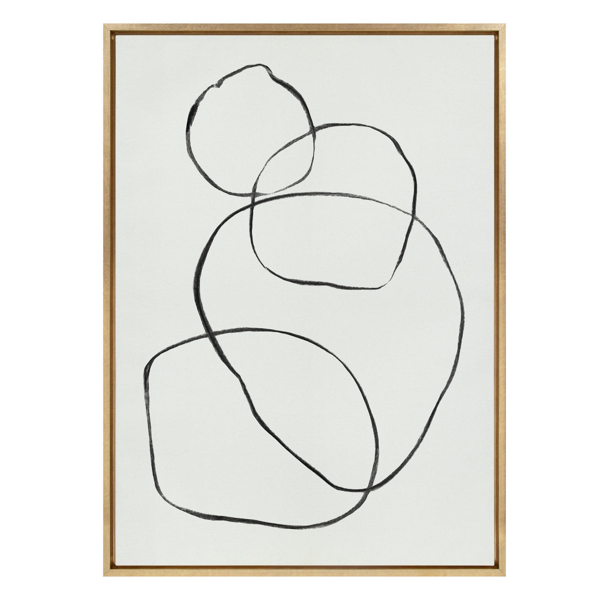 Sylvie 869 Going in Circles Framed Canvas by Teju Reval of SnazzyHues