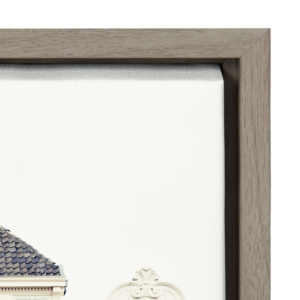 Sylvie Townhouses Framed Canvas by Caroline Mint