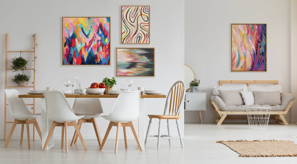 Sylvie EV Brushstroke 100 Framed Canvas by Jessi Raulet of Ettavee