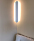 Home Concept Hover Plank Solid Wood Plug-In Corner/Wall Accent Light, Almond Finish, 3"W