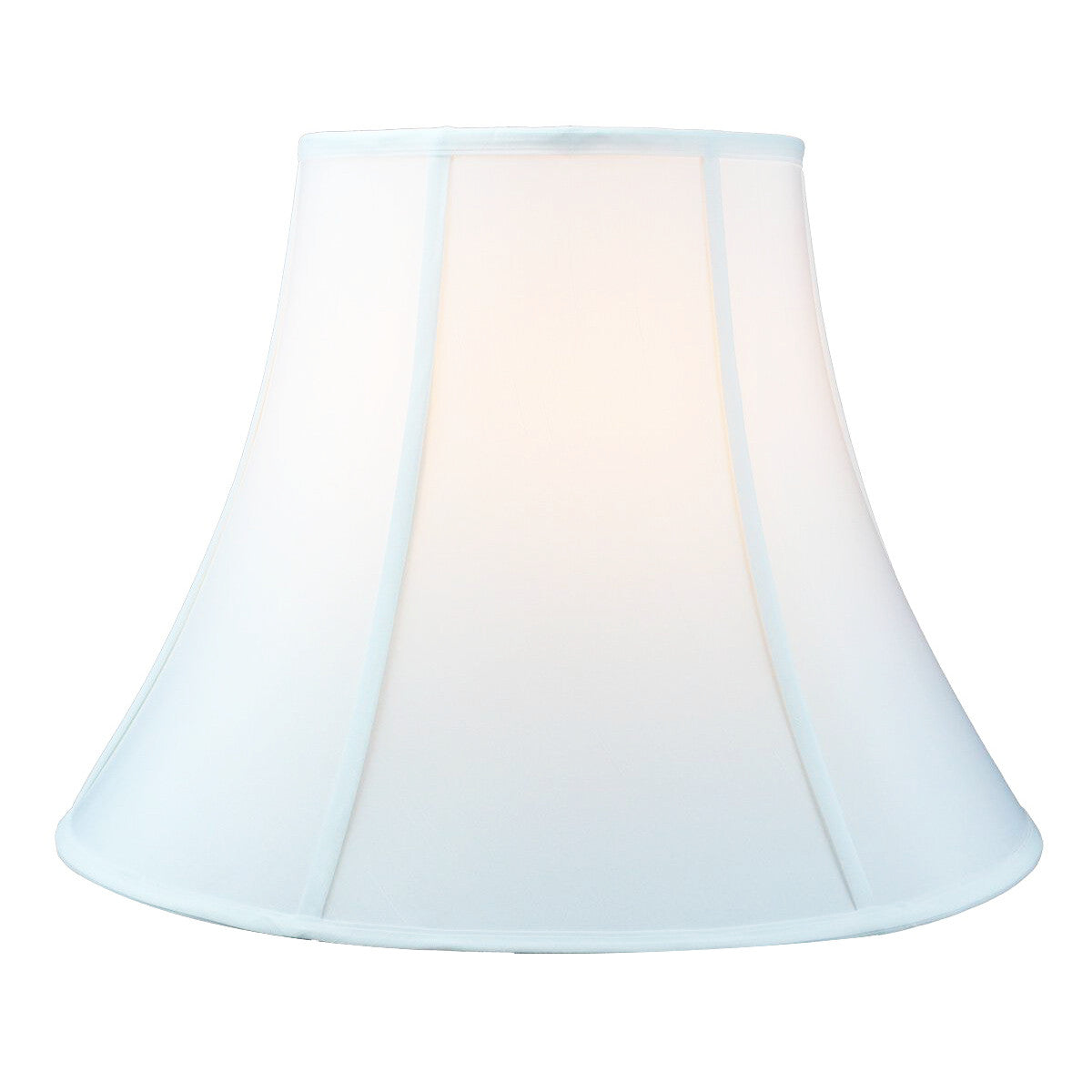 White Bell Shantung Lamp Shade - 20"W x 15" Slant Height