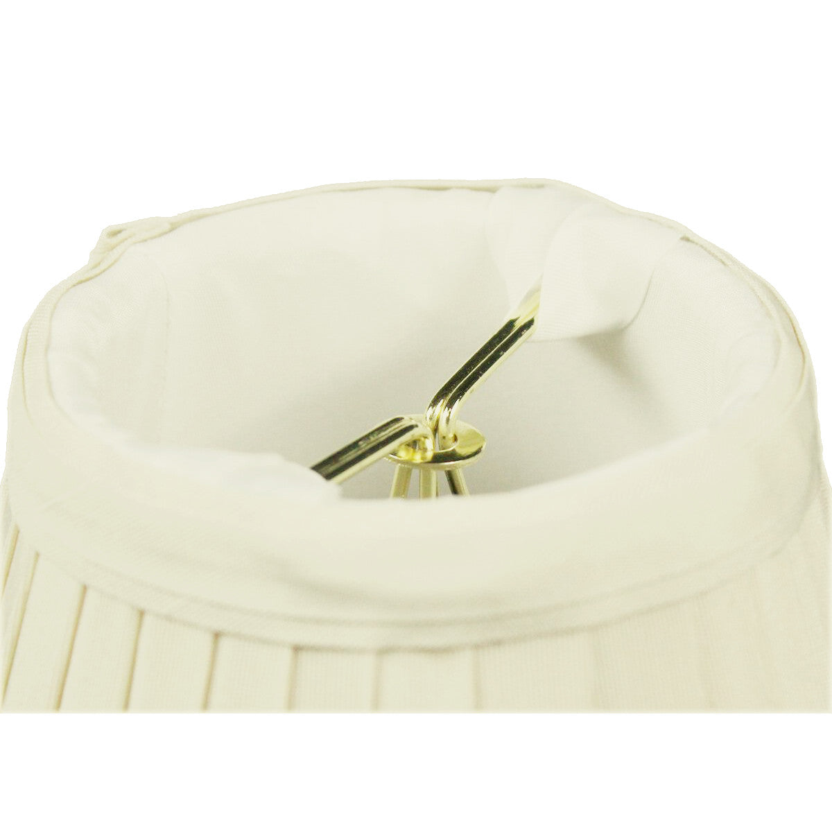 Home Concept Set of 6 Crisp Linen Pleated Clip-on Candelabra Lamp Shade - 5"W x 4" Slant Height