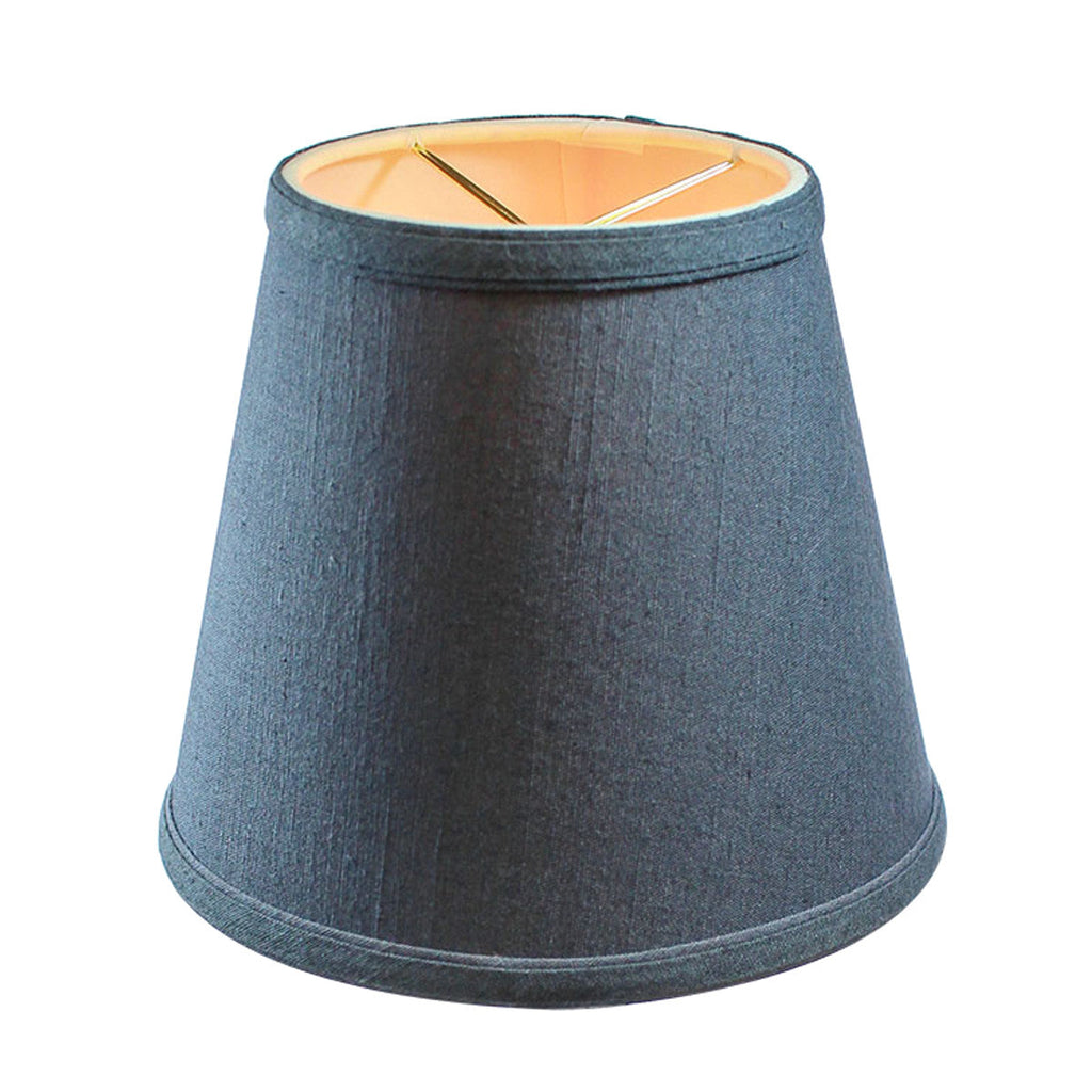 Home Concept Textured Slate [Navy Blue] Clip-On Lamp Shade - 8"W x 7"H