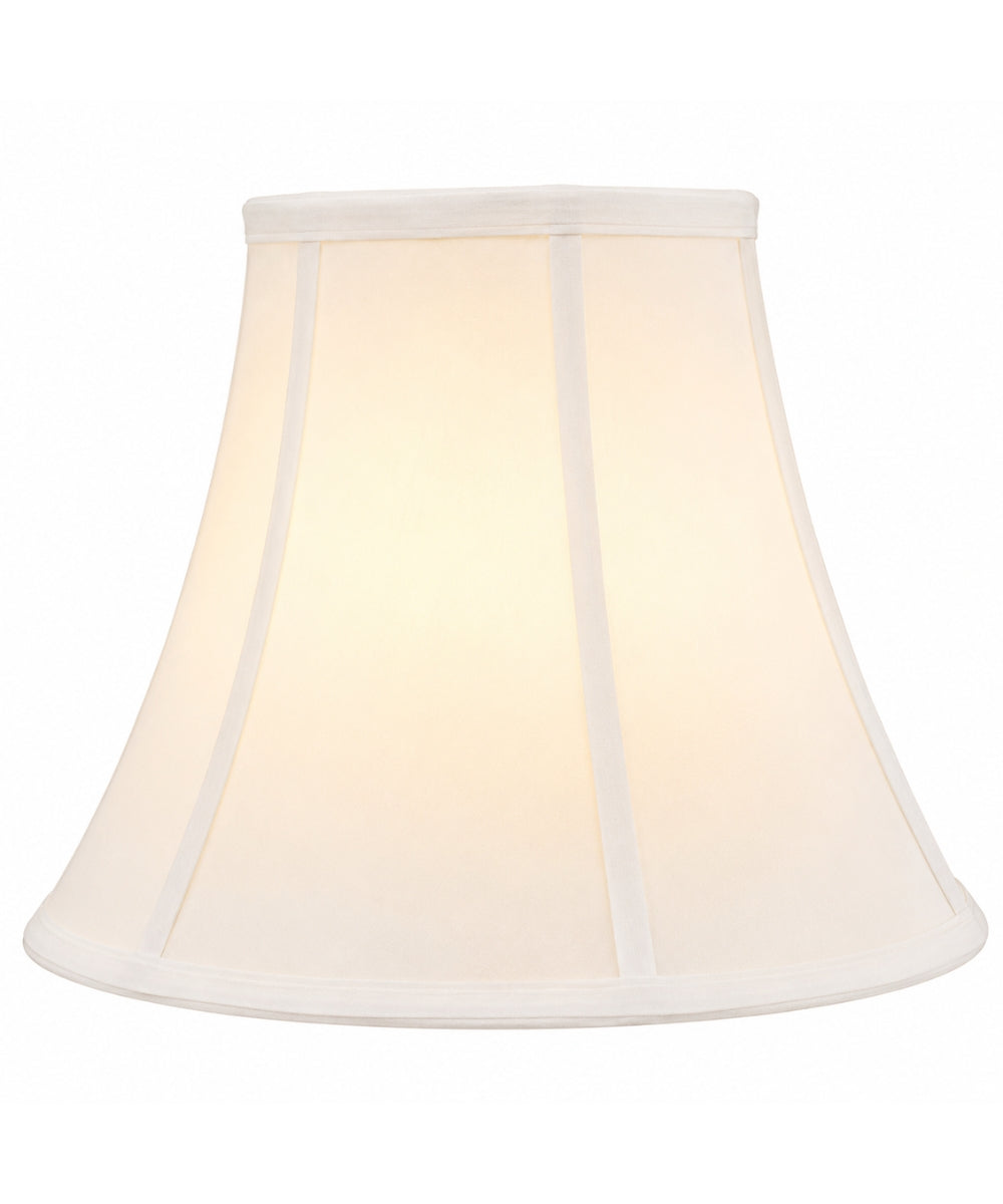 Home Concept White Bell Shantung Lamp Shade - 14"W x 11" Slant Height, Spider Fitter
