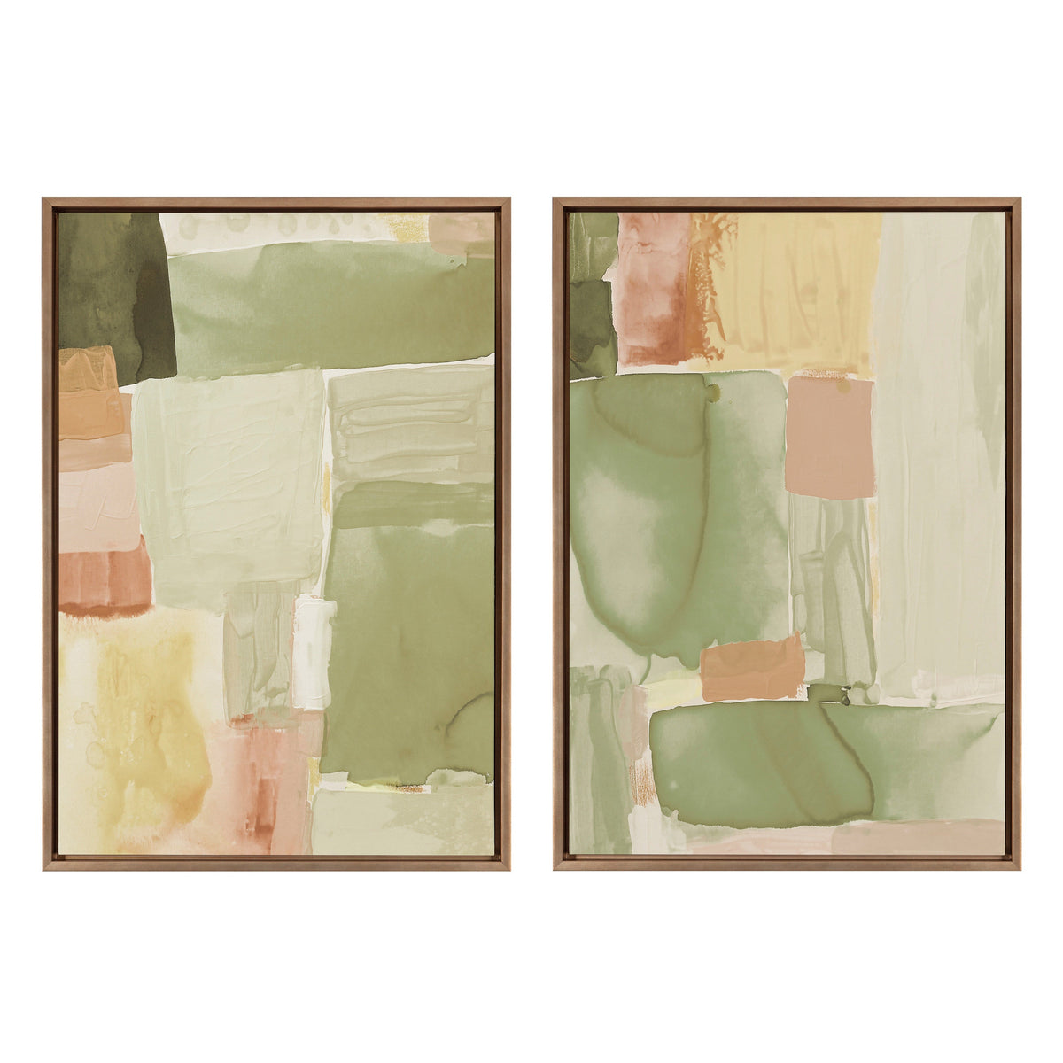 Sylvie United Colors III and IV Framed Canvas Art Set of 2 by Amy Lighthall
