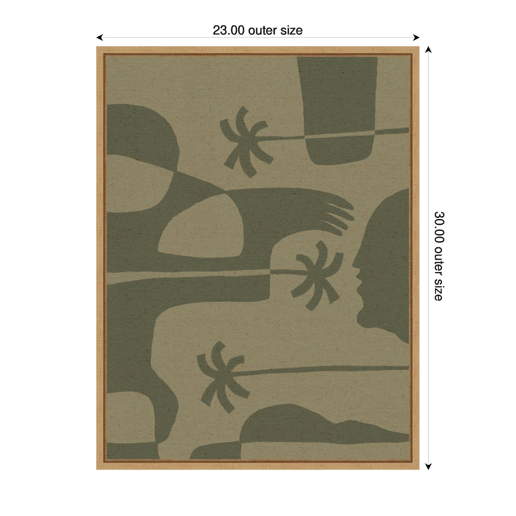 Sylvie The Land Story 7 Framed Canvas by Shatha Al Dafai