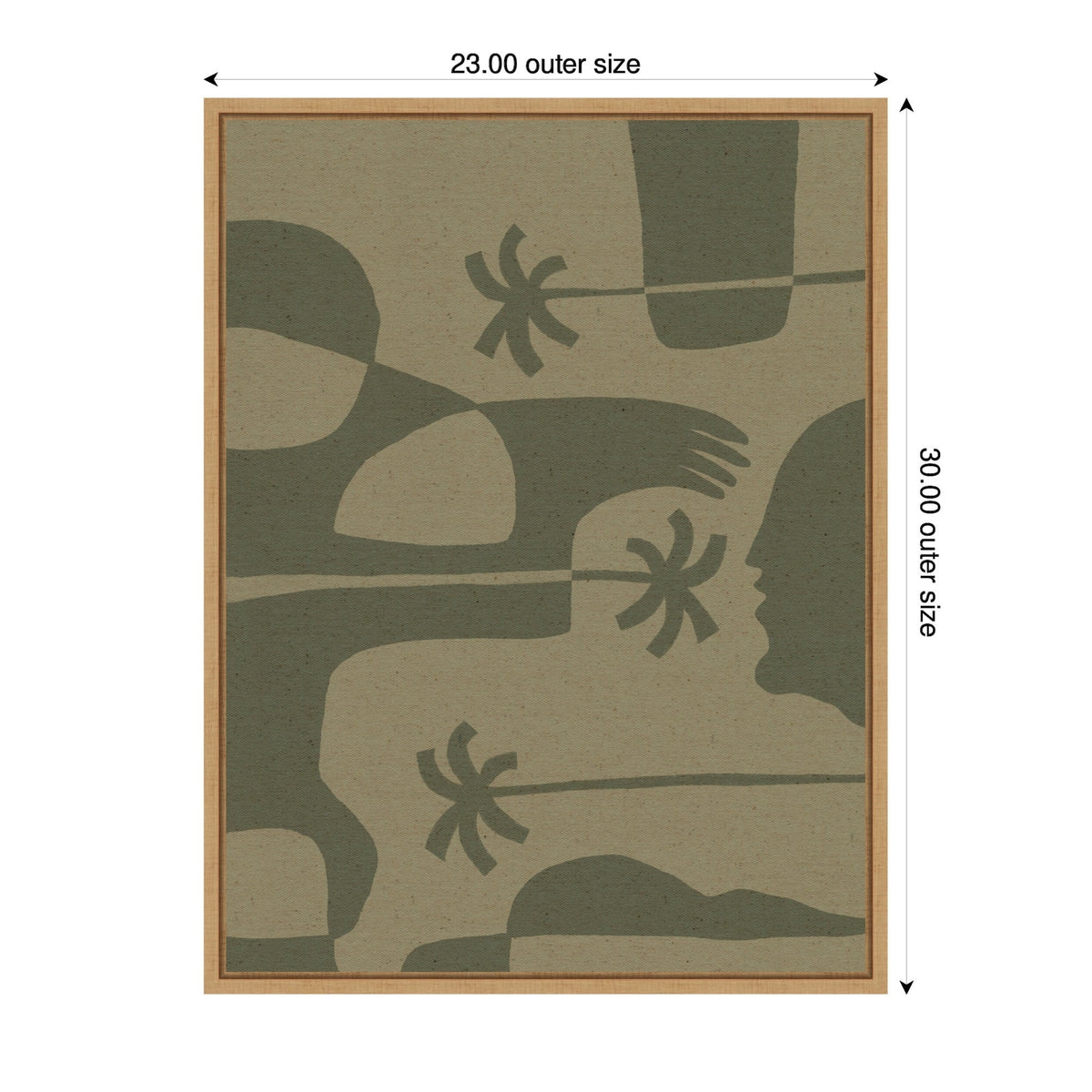Sylvie The Land Story 7 Framed Canvas by Shatha Al Dafai