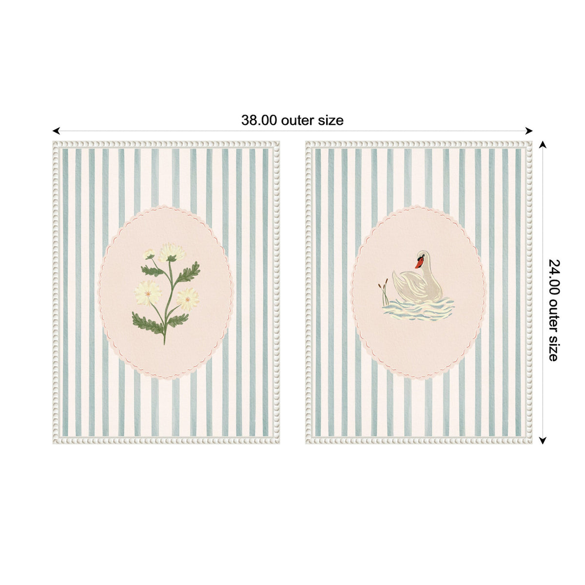Striped Heritage 2 Piece Framed Canvas Wall Art Set by Nikita Jariwala