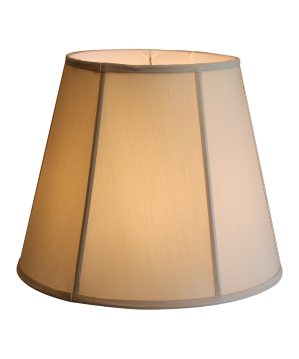 Eggshell Empire Shantung Lamp Shade - 17"W x 14" Slant Height