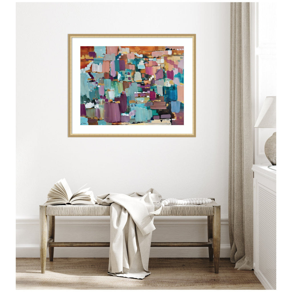 Framed Art Gemstones in Jewel Tones by Leah Nadeau