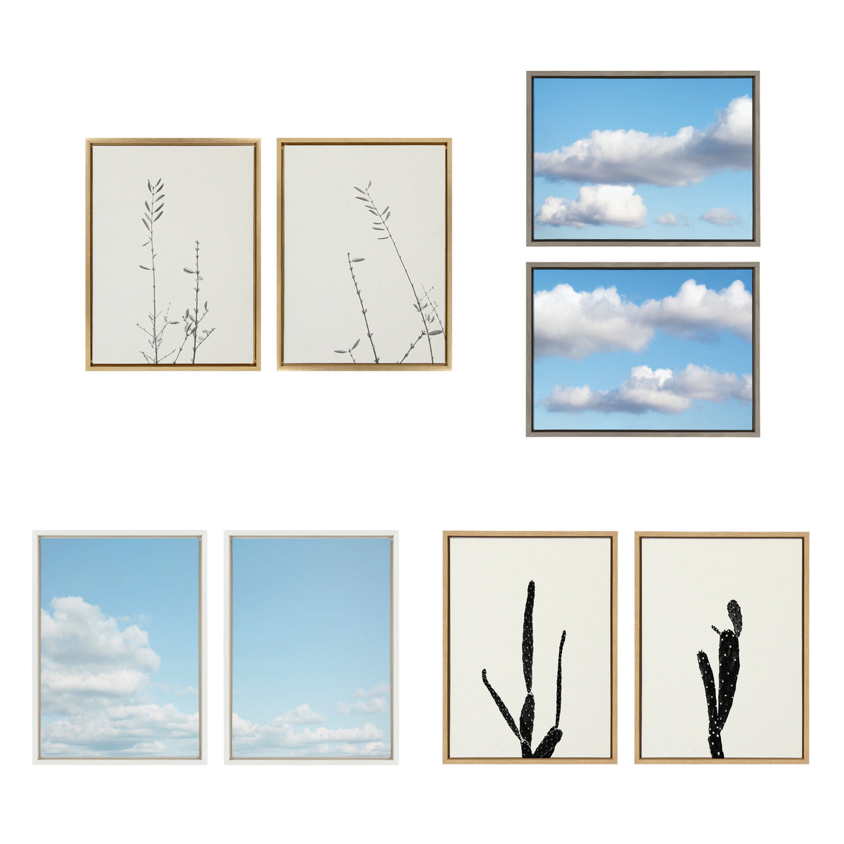 Sylvie Retro Tennessee Botanicals Framed Canvas Set of 2 by Stephanie Klatt